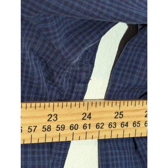 Nordstrom Men's Shirt XL Dark Blue Trim Fit Non-Iron Long Sleeve Button Down - Picture 4 of 6